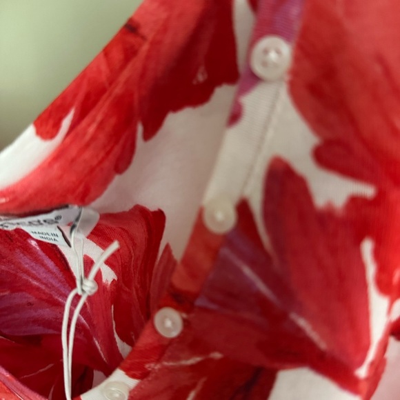 NWT Chico's Red & White Women's Sleeveless Tank Top, Sz 2 (Med, 12-14) - Picture 5 of 7